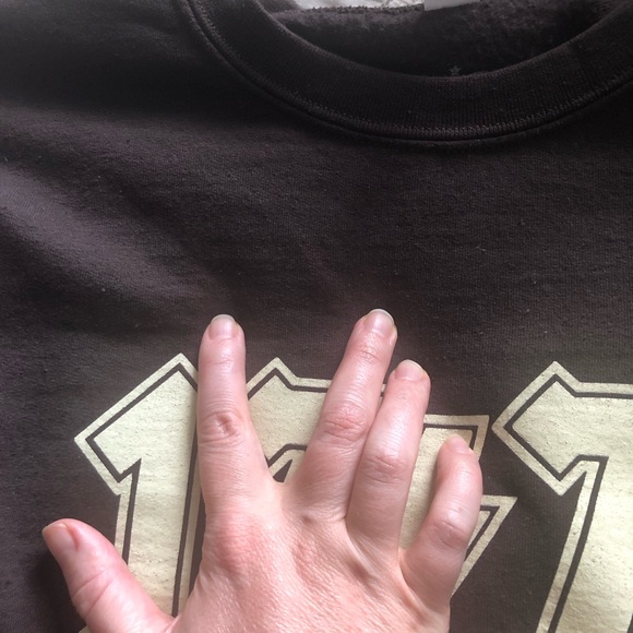 Choclate Brown Patriotic Graphic Sweatshirt - Size Large - Picture 6 of 9